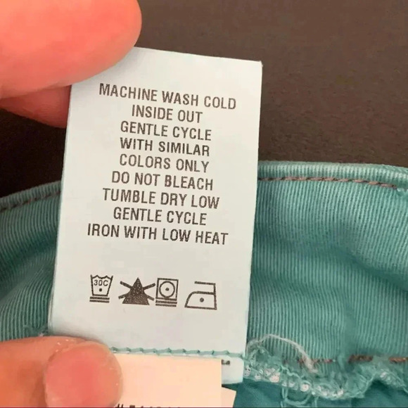 Level 99 Slim Straight Crop Chino Pants Women’s Size 29 Turquoise Anthropologie - Picture 12 of 13